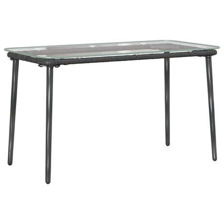 Garden Table Black 80 x 40 x 45.5 cm Poly rattan