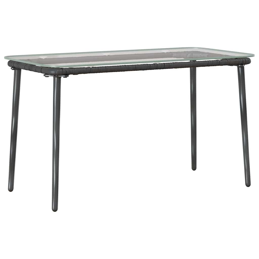 Garden Table Black 80 x 40 x 45.5 cm Poly rattan