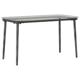 Garden Table Black 80 x 40 x 45.5 cm Poly rattan