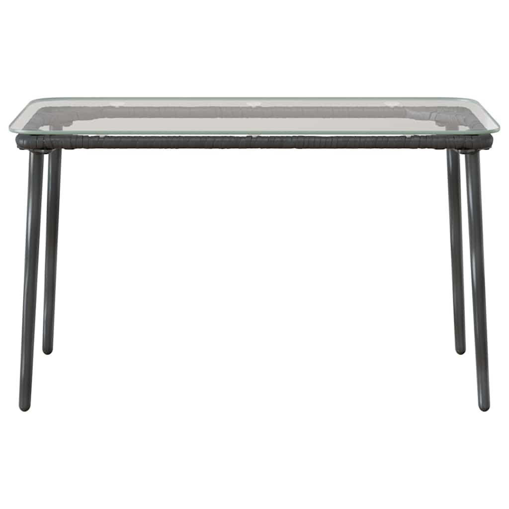 Garden Table Black 80 x 40 x 45.5 cm Poly rattan