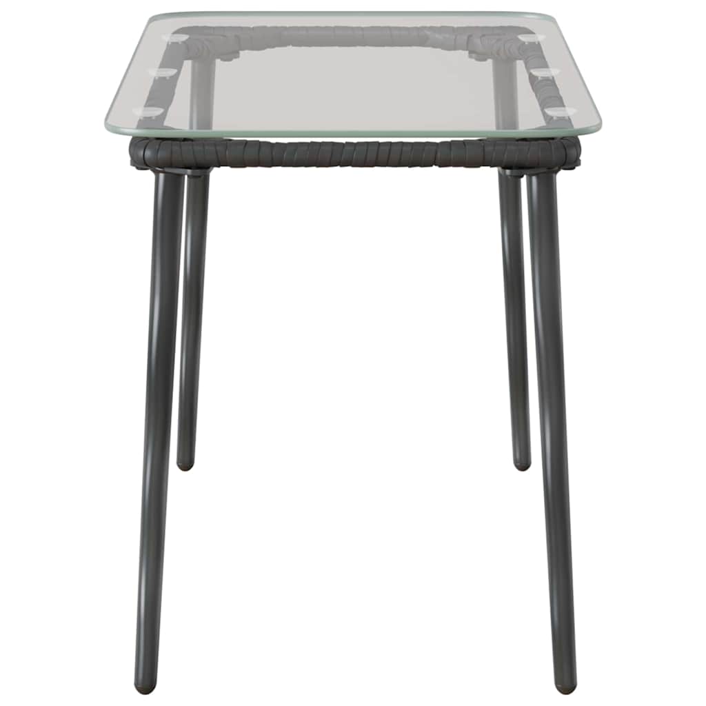 Garden Table Black 80 x 40 x 45.5 cm Poly rattan