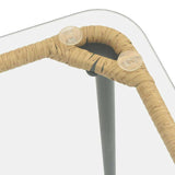 Garden Table Natural 80 x 40 x 45.5 cm Poly rattan