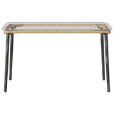 Garden Table Natural 80 x 40 x 45.5 cm Poly rattan