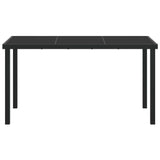 Garden Table Black 140 x 80 x 73 cm Solid Teak wood