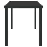Garden Table Black 140 x 80 x 73 cm Solid Teak wood
