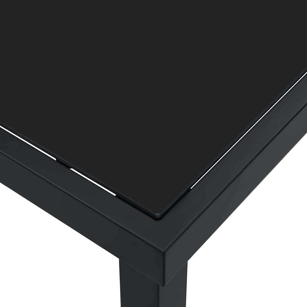 Garden Table Black 160 x 80 x 73 cm Solid Teak wood