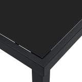 Garden Table Black 160 x 80 x 73 cm Solid Teak wood