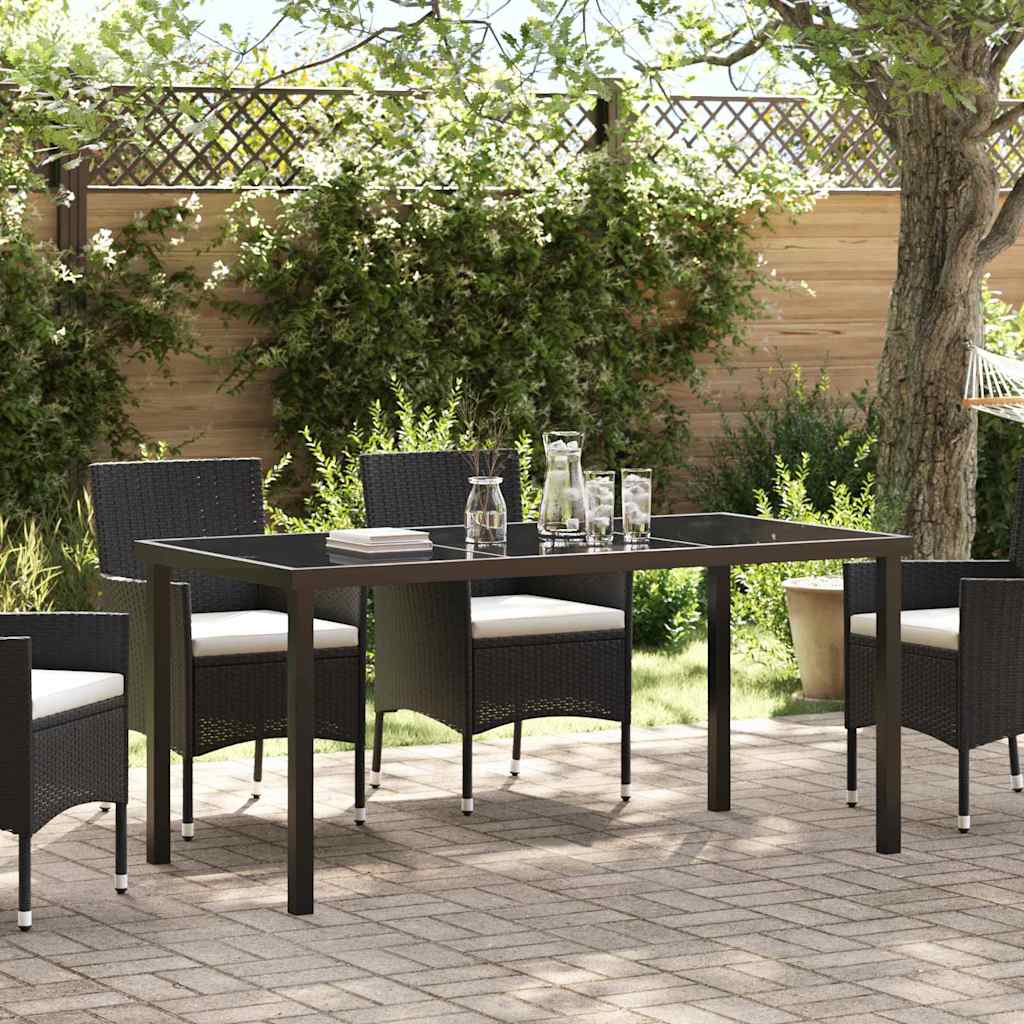 Garden Table Black 160 x 80 x 73 cm Solid Teak wood
