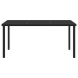 Garden Table Black 160 x 80 x 73 cm Solid Teak wood