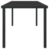 Garden Table Black 160 x 80 x 73 cm Solid Teak wood