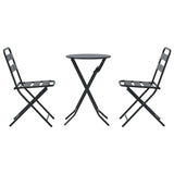 Bistro Set Folding 3 pcs Anthracite Steel