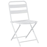 Bistro Set Folding 3 pcs White Steel