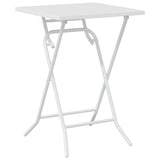 Bistro Set Folding 3 pcs White Steel