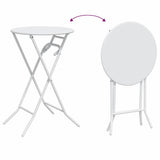 Garden Table Folding White 50 x 50 x 72 cm Steel