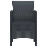 Garden Chair 2 pcs Anthracite 53 x 49 x 85 cm PP