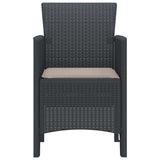 Garden Chair 2 pcs Anthracite 53 x 49 x 85 cm PP