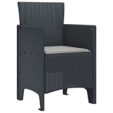 Garden Chair 2 pcs Anthracite 53 x 49 x 85 cm PP