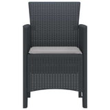 Garden Chair 2 pcs Anthracite 53 x 49 x 85 cm PP