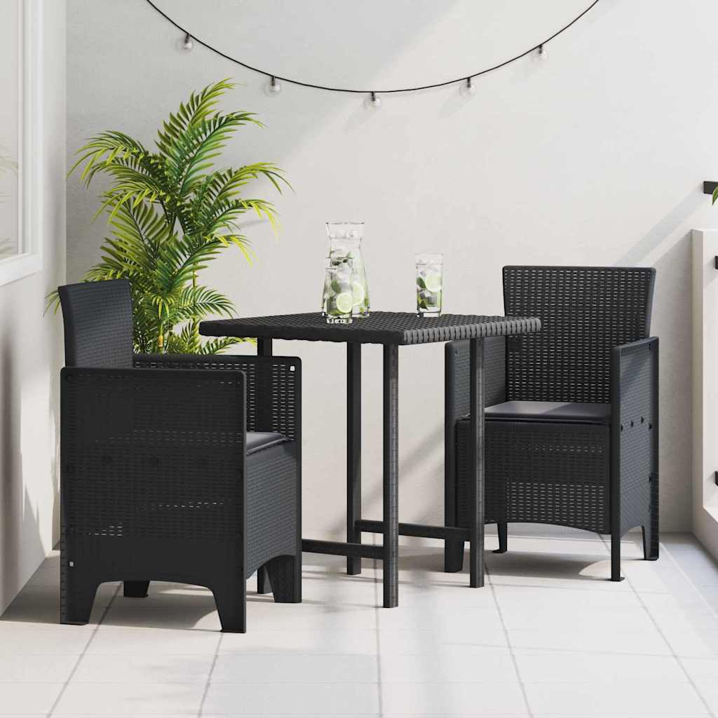 Garden Chair 2 pcs Anthracite 53 x 49 x 85 cm PP