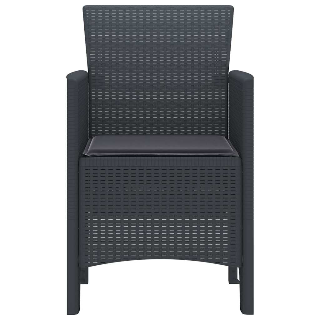 Garden Chair 2 pcs Anthracite 53 x 49 x 85 cm PP