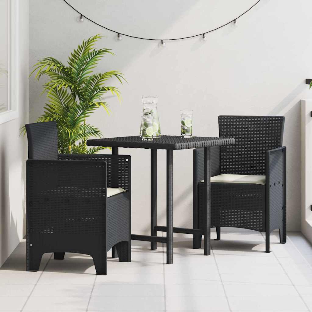 Garden Chair 2 pcs Anthracite 53 x 49 x 85 cm PP