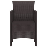 Garden Chair 2 pcs Brown 53 x 49 x 85 cm Polypropylene