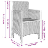 Garden Chair 2 pcs Brown 53 x 49 x 85 cm Polypropylene