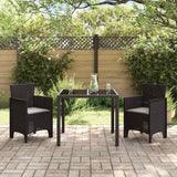 Garden Chair 2 pcs Brown 53 x 49 x 85 cm PP
