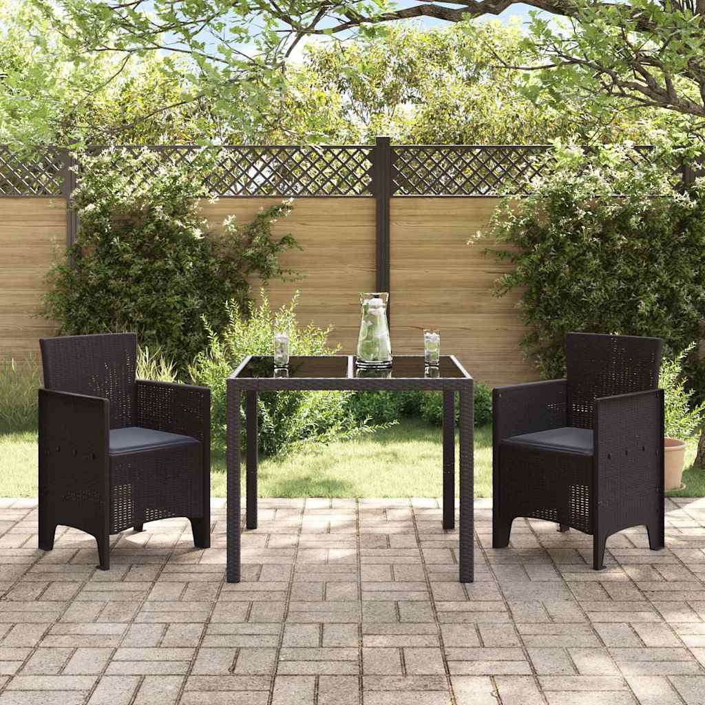Garden Chair 2 pcs Brown 53 x 49 x 85 cm PP