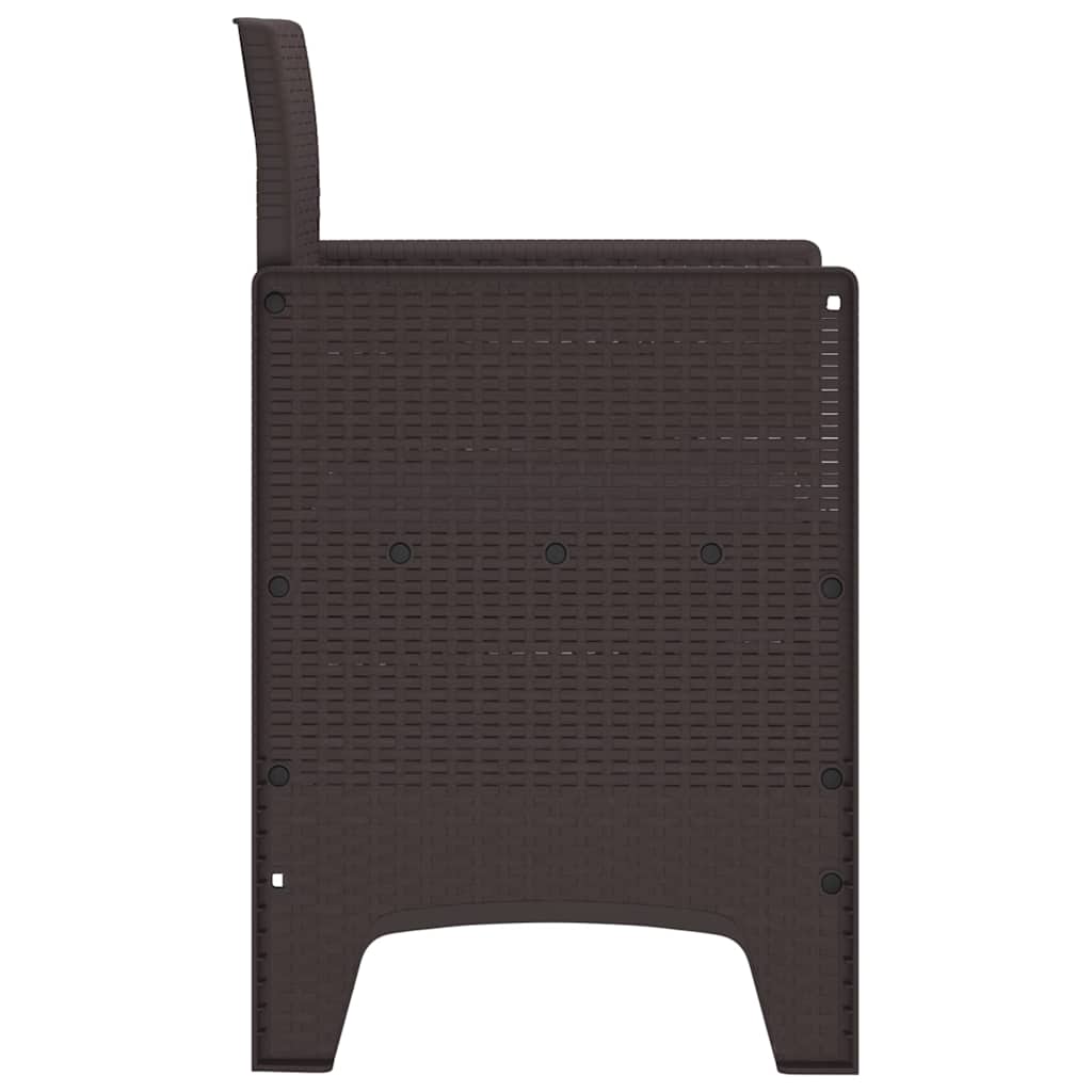 Garden Chair 2 pcs Brown 53 x 49 x 85 cm PP