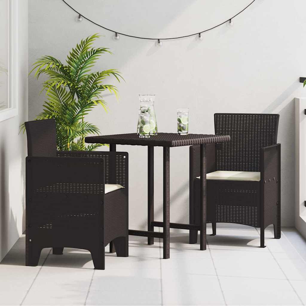 Garden Chair 2 pcs Brown 53 x 49 x 85 cm PP