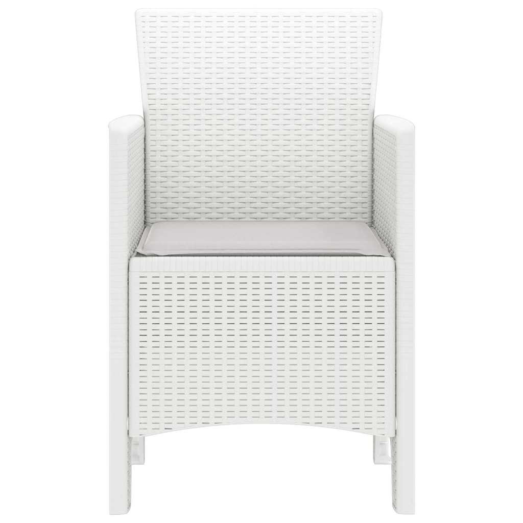 Garden Chair 2 pcs White 53 x 49 x 85 cm Polypropylene