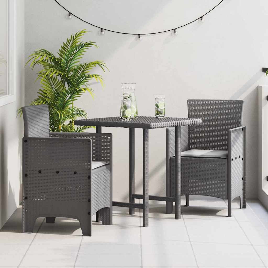 Garden Chair 2 pcs Light grey 53 x 49 x 85 cm PP