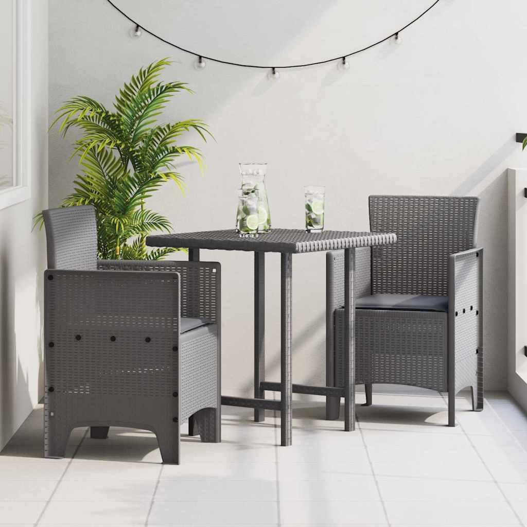Garden Chair 2 pcs Light grey 53 x 49 x 85 cm PP
