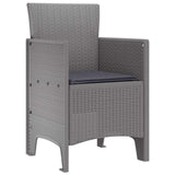 Garden Chair 2 pcs Light grey 53 x 49 x 85 cm PP