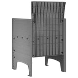 Garden Chair 2 pcs Light grey 53 x 49 x 85 cm PP