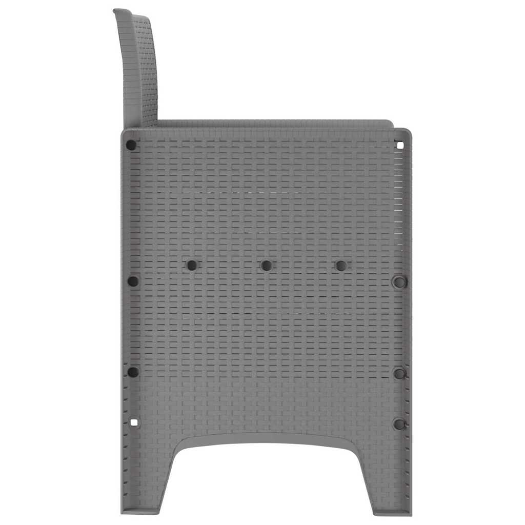 Garden Chair 2 pcs Light grey 53 x 49 x 85 cm PP