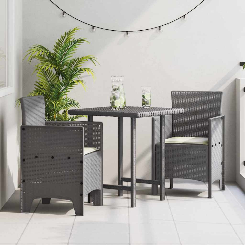 Garden Chair 2 pcs Light grey 53 x 49 x 85 cm PP