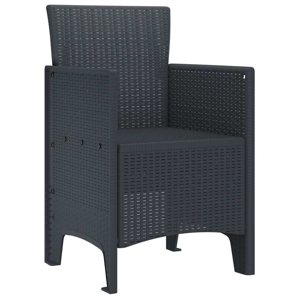 Garden Chair 4 pcs Anthracite 53 x 49 x 85 cm PP