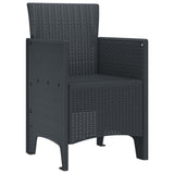 Garden Chair 4 pcs Anthracite 53 x 49 x 85 cm Polypropylene