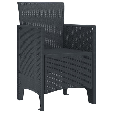 Garden Chair 4 pcs Anthracite 53 x 49 x 85 cm Polypropylene