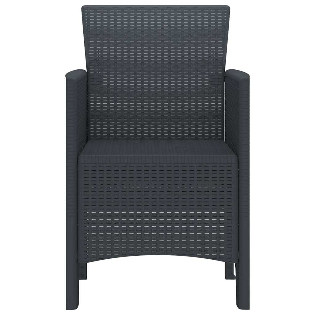 Garden Chair 4 pcs Anthracite 53 x 49 x 85 cm PP