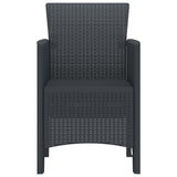 Garden Chair 4 pcs Anthracite 53 x 49 x 85 cm Polypropylene