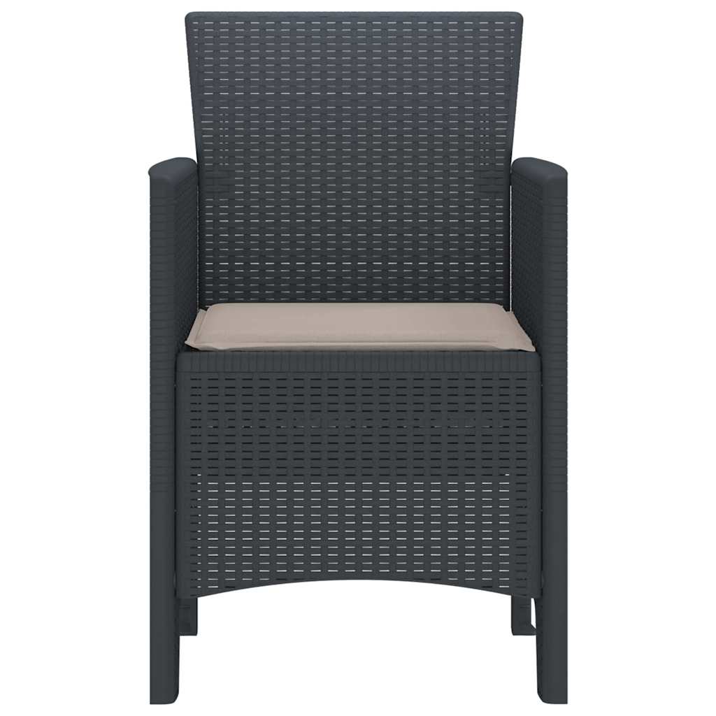 Garden Chair 4 pcs Anthracite 53 x 49 x 85 cm PP