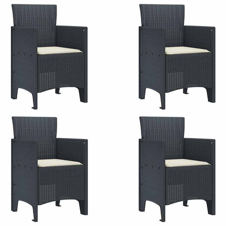 Garden Chair 4 pcs Anthracite 53 x 49 x 85 cm PP