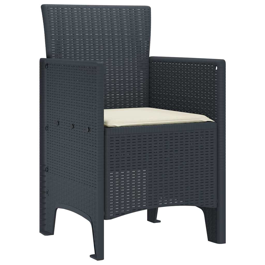 Garden Chair 4 pcs Anthracite 53 x 49 x 85 cm PP