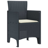 Garden Chair 4 pcs Anthracite 53 x 49 x 85 cm PP