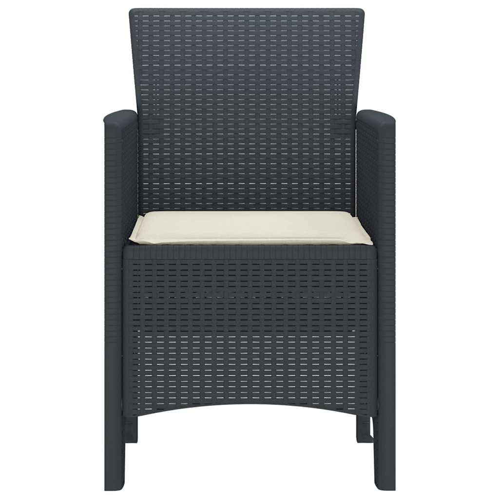 Garden Chair 4 pcs Anthracite 53 x 49 x 85 cm PP