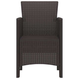Garden Chair 4 pcs Brown 53 x 49 x 85 cm PP