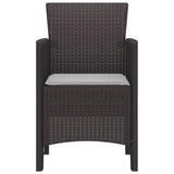 Garden Chair 4 pcs Brown 53 x 49 x 85 cm PP
